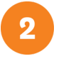 Icon with white number 2 on orange background